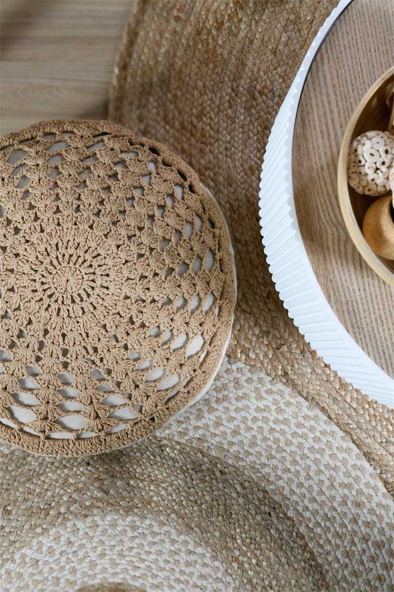 Coussin de Sol "Mekong" 45cm Naturel – Image 3