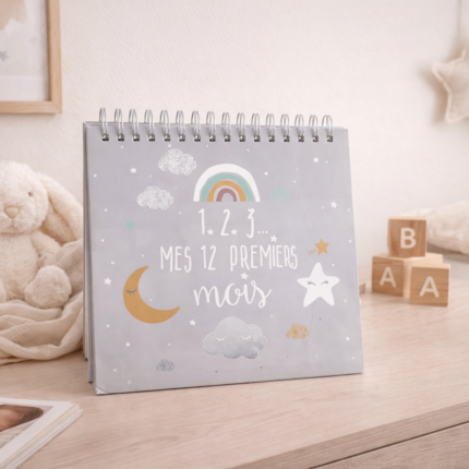 Album Naissance "Constellation" 22cm Gris