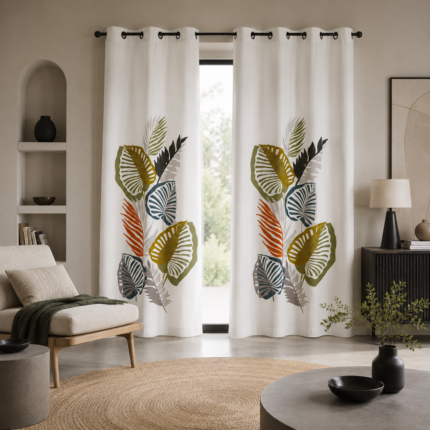 Rideau Coton «Kentia» 140x260cm Multicolore