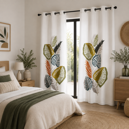 Rideau Coton «Kentia» 140x260cm Multicolore