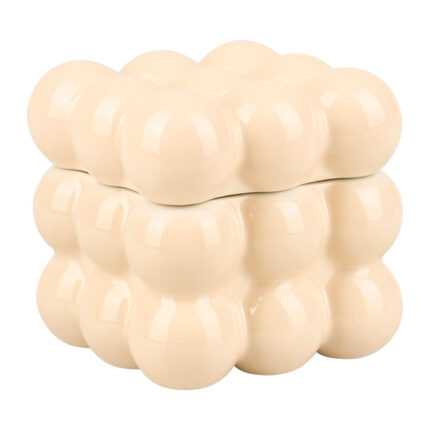 Boite Céramique "Bubble" 10cm Crème