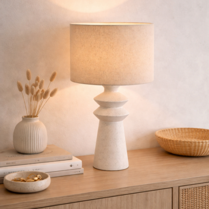 Lampe Céramique "Rey" 42 cm Noisette