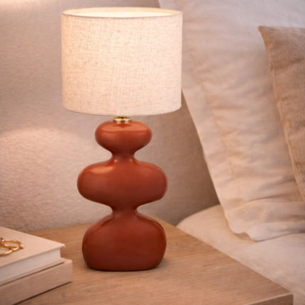 Lampe à Poser "Julie" 40cm Rouge