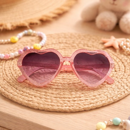 Lunettes Fantaisie Enfant "Cœur" 15cm Rose