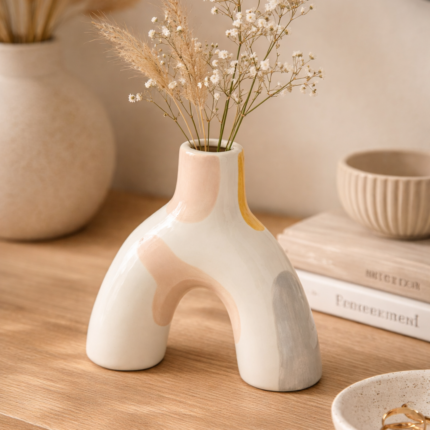 Vase Dolomite "Arche" 15cm Multicolore