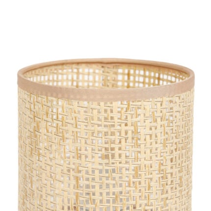 Lampe Céramique "Boule" 25cm Blanc & Naturelle