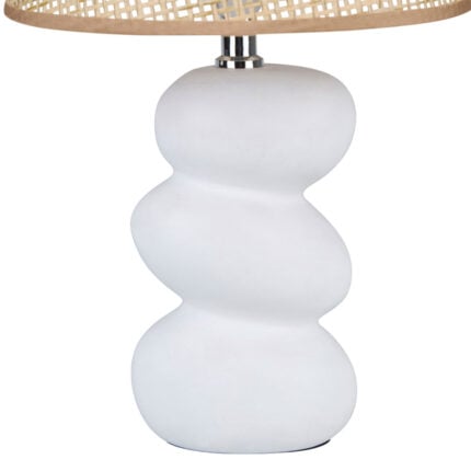 Lampe Céramique "Moorea" 45cm Blanc