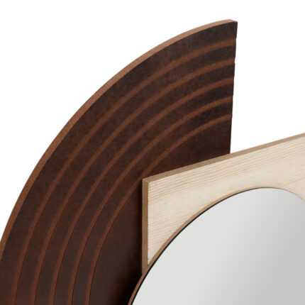 Miroir Décoratif "Contemporain" 45cm Marron