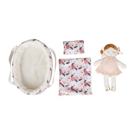 Set Poupée avec Couffin "Lilly" 20cm Rose