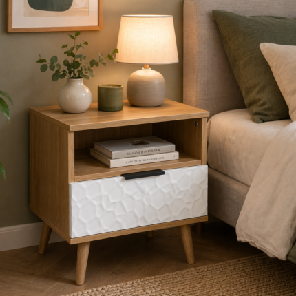 Table de Chevet "Sven" 49cm Naturel