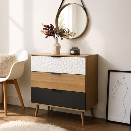 Commode Design "Sven" 80cm Naturel