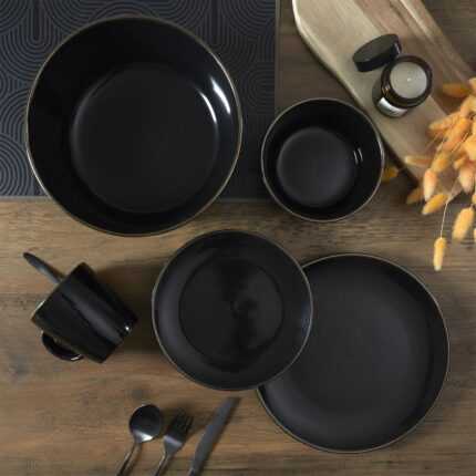 Assiette Plate "Lounge" 26cm Noir