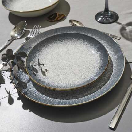Service de Table 12 Pièces "Elysia" 26cm Gris