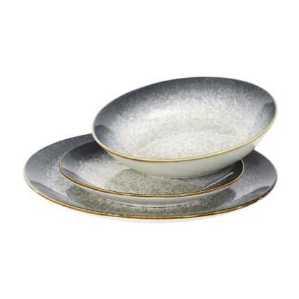 Service de Table 12 Pièces "Elysia" 26cm Gris