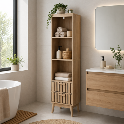 Colonne de Salle de Bain "Klaus" 160cm Marron