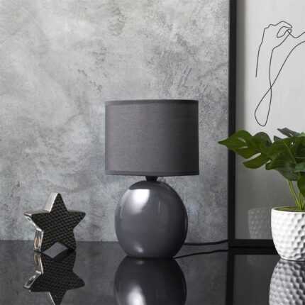 Lampe Céramique "Ovale" 30cm Gris