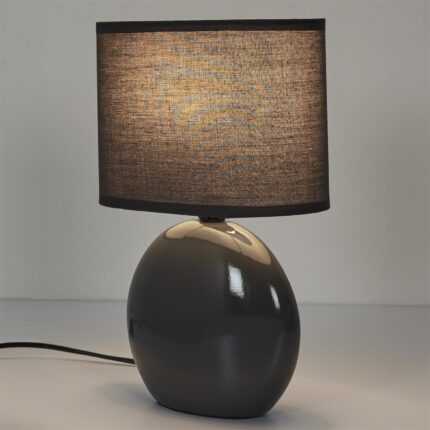 Lampe Céramique "Ovale" 30cm Gris