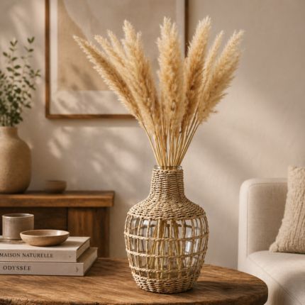 Vase Design "Jeanne" 25cm Naturel