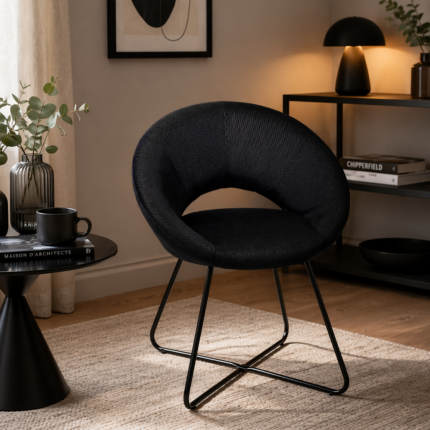 Fauteuil Design "Giulia" 84cm Noir