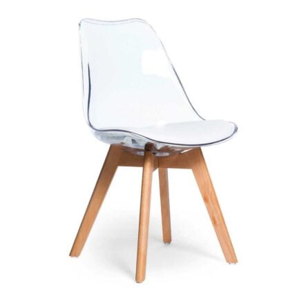 Chaise Translucide Design "Joy" 82cm Blanc
