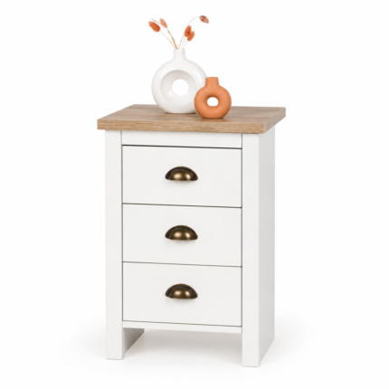 Table de Chevet "Virginia" 60cm Blanc