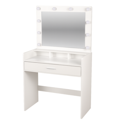Coiffeuse lumineuse "Livy" 145cm Blanc