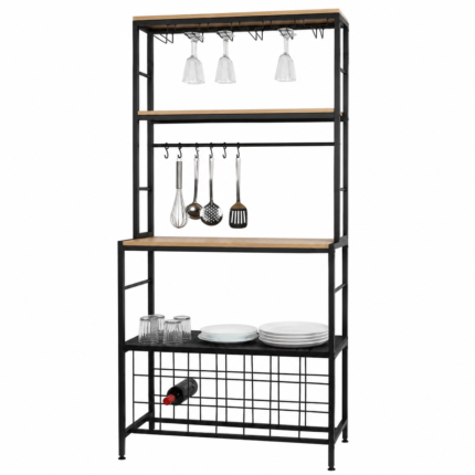 Étagère Bar En Métal "Colorado" 180 Cm Noir