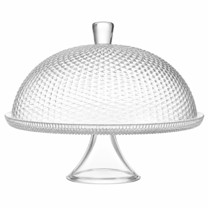 Plateau sur Pieds avec Cloche "Lydia" 32cm Transparent
