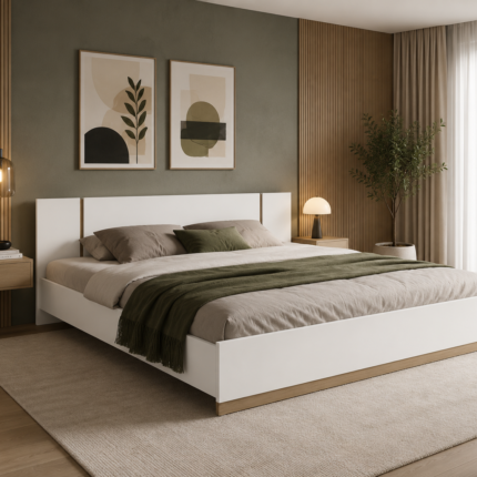 Lit Adulte Design "Watson" 180x200cm Blanc