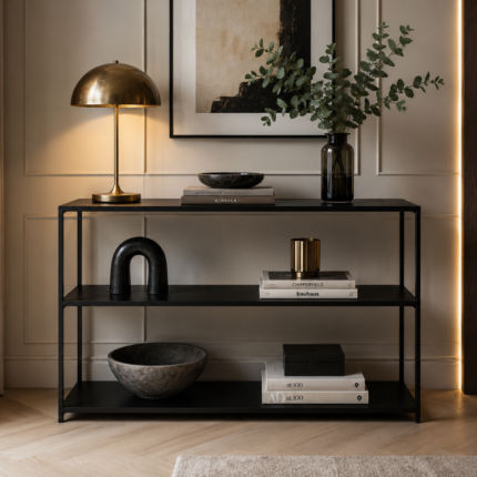 Console 3 Niveaux Métal "Mady" 120cm Noir