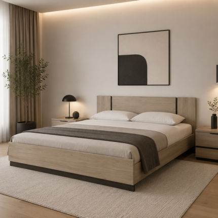Lit Adulte Design "Watson" 180x200cm Naturel