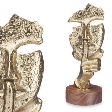 Statuette Déco "Silence" 30cm Or
