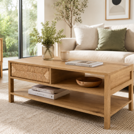Table Basse Design "Bella" 100cm Naturel