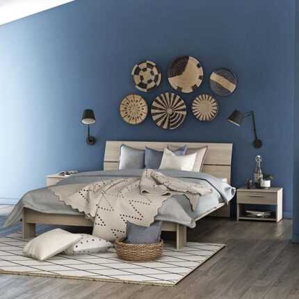 Lit Adulte Design « Pricy » 140x190 - 200cm Naturel