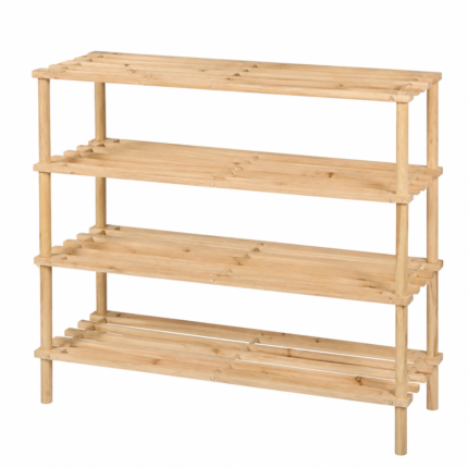 Étagère à chaussures 4 niveaux "Wood" 75cm Naturel