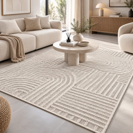 Tapis Déco Tissé "Ezio" 160x230cm Naturel
