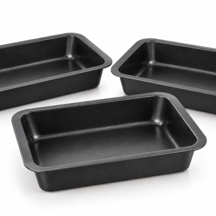 Lot de 3 Plats à Four Antiadhésifs "Chef" 28cm Noir