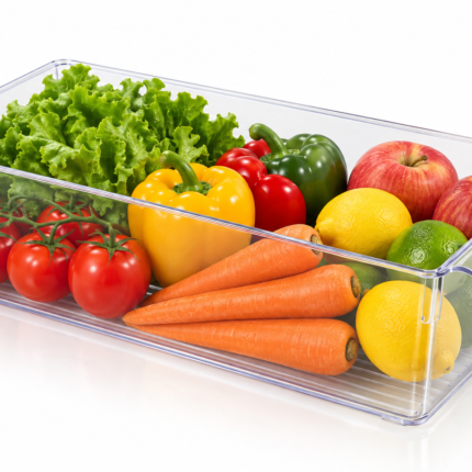 Casier de Rangement "Frigo" 38cm Transparent