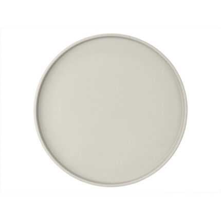 Assiette Plate en Grès "Platon" 26cm Gris clair